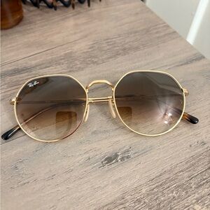 Ray-Ban Gold Frame Sunglasses with Gradient Lenses